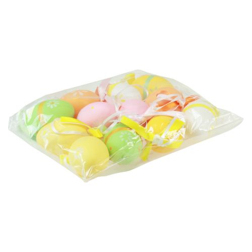 Artikel Dekorationshängare påskplastägg för upphängning 4×5,5cm 12 st