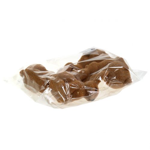 Artikel Dekorativ kanin flockad brun påskhare dekoration 15cm 4 st