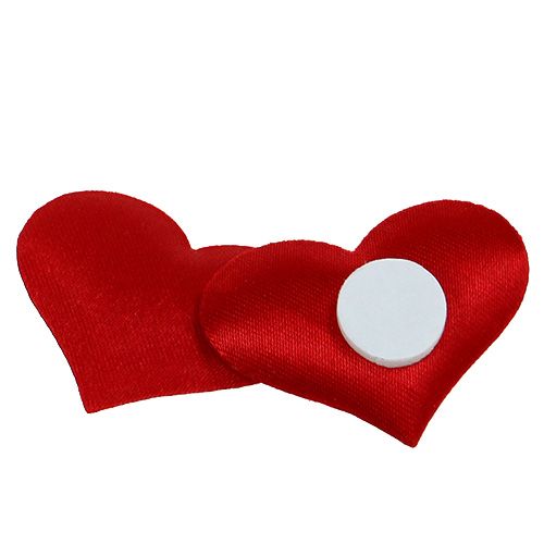 Floristik24 Dekorativa hjärtan röda 27mm x 32mm 100p