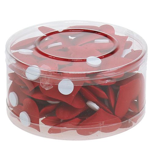 Floristik24 Dekorativa hjärtan röda 27mm x 32mm 100p