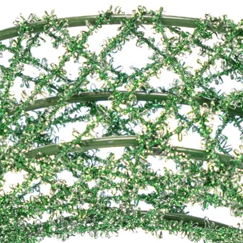 Grön dekorativ krans av trådnät för gör-det-själv-projekt, 19 cm, 2 stycken | Floristik24.se