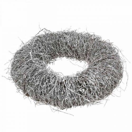 Floristik24 Dekorativ krans natur, rankskrans, naturkrans Ø25cm vit