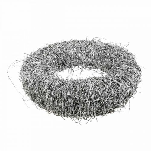 Floristik24 Dekorativ krans natur, rankskrans, naturkrans Ø35cm vit