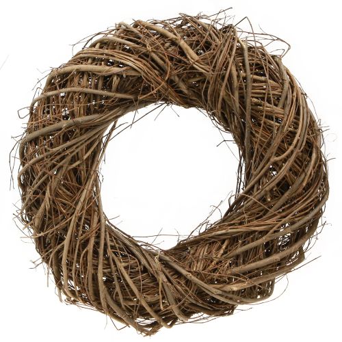 Artikel Dekorativ krans av almgrenar i natur Ø28–30cm H6,5cm 2st