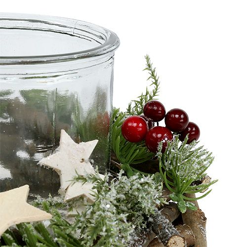 Floristik24 Dekorativ krans med ljusglas Ø20cm