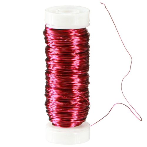 Artikel Dekorativ emaljerad tråd Ø0,30mm 30g/50m rosa