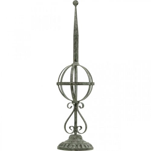 Floristik24 Dekorationsobjekt, kranshållare, metalldekor grå, brun, vit shabby chic H62,5cm Ø16cm
