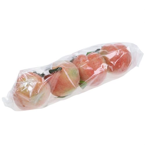 Floristik24 Deco frukt persika rosa Ø8cm L10cm 4st