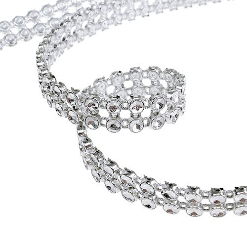 Artikel Dekorativt band silver, glansigt 10mm 4m