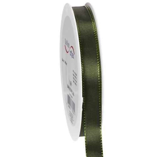 Presentband med vävd kant, taftband för pyssel, 15 mm brett, 50 m långt