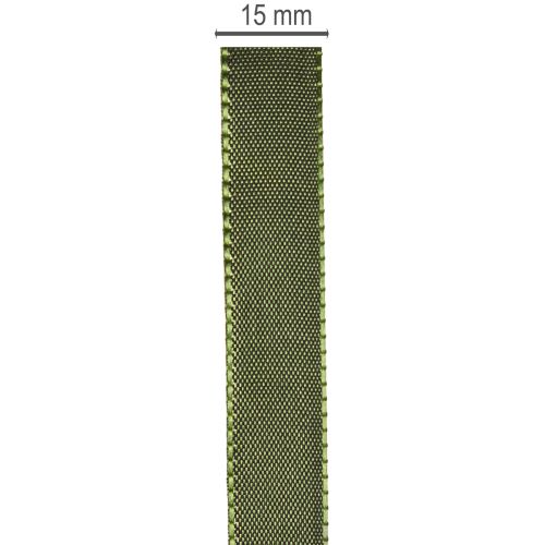 Presentband med vävd kant, taftband för pyssel, 15 mm brett, 50 m långt | Floristik24.se