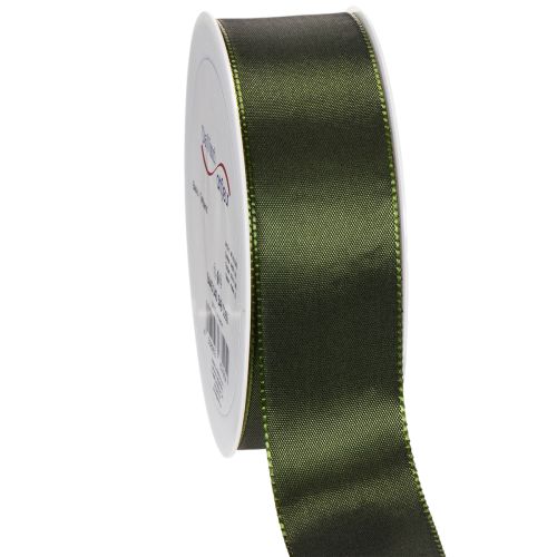 Satinband för presentinslagning, taftband, grönt, 40 mm brett, 5 m långt köpa | Floristik24.se