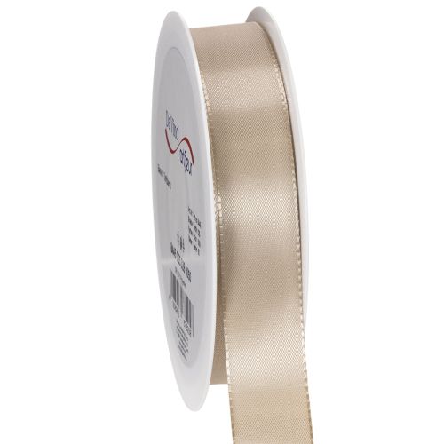 Dekorativt band satinbeige taftband 25mm 50m