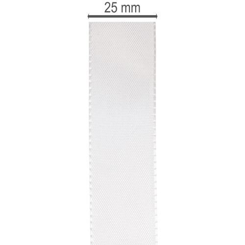 Dekorativt taftband, vitt, 25 mm brett, 50 m långt | Floristik24.se