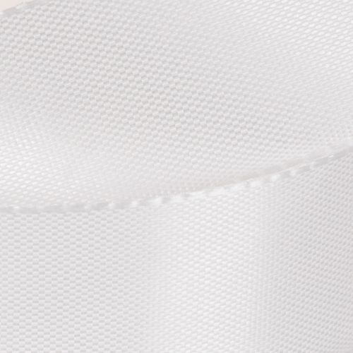 Dekorativt taftband, vitt, 25