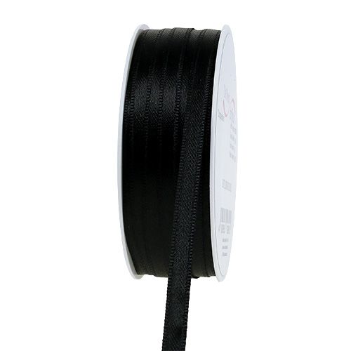 Dekorband svart 6mm 50m | Floristik24.se