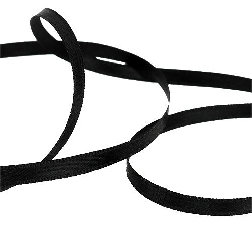 Dekorband svart 6mm 50m | Floristik24.se