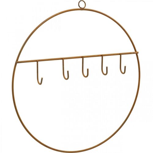Artikel Metallring med krok, dekorativ ring för upphängning, rostfri krokring Ø28cm
