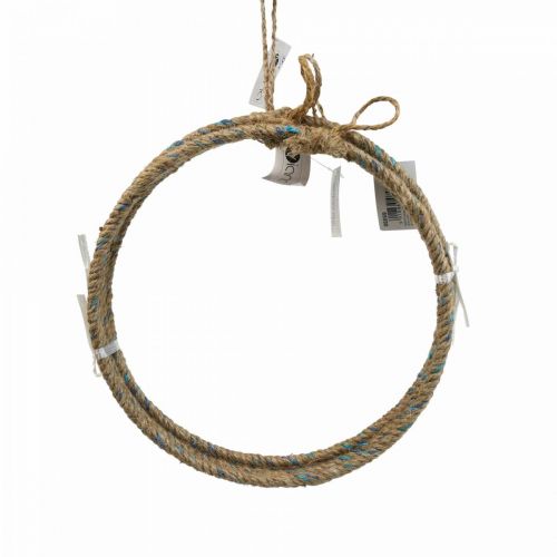 Floristik24 Dekorring jute Scandi dekorativ ring för upphängning Ø25cm 4st