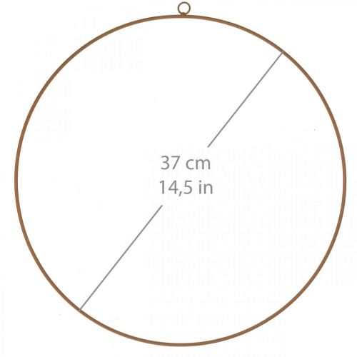 Artikel Dekorbåge, metallring, dekorring för upphängning av patina Ø37cm 3st