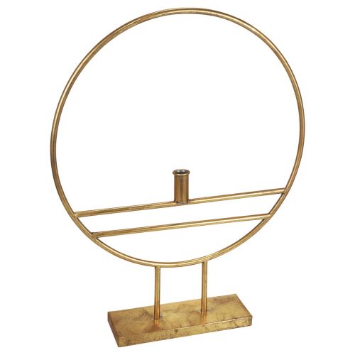 Artikel Dekorationsring med fotljusstake metalldekor guld Ø44,5cm