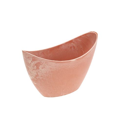 Dekorativ skål ljusorange 20 cm x 9 cm H11,5 cm, 1 st
