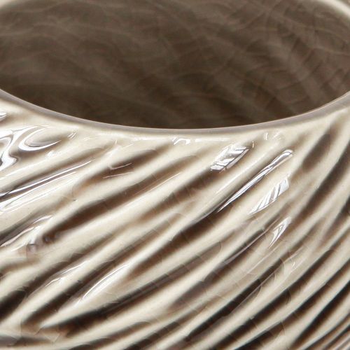 Artikel Dekorskål Keramik Spiraldekor Beige Brun Ø9cm 4st