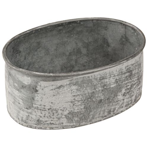 Artikel Dekorativ metallskål oval grå L22,5/19,5/16cm set om 3