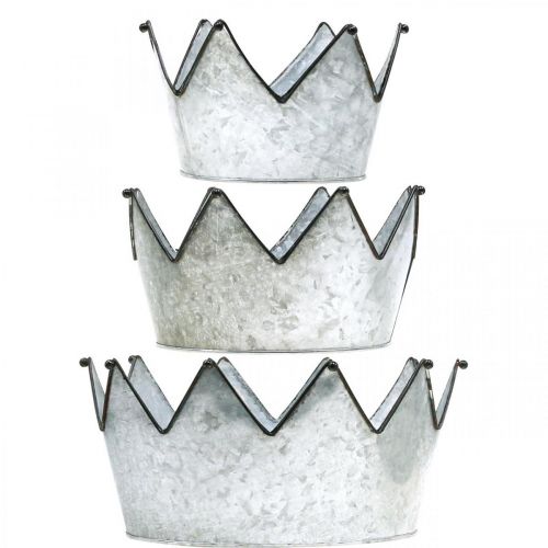 Artikel Dekorativ skål metall skål krona Ø26,5/22,5/19cm set om 3