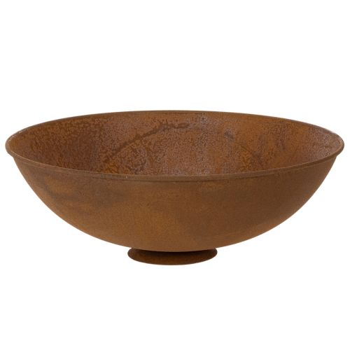 Dekorativ metallskål, rostfärgad, vintagedekor, Ø34cm H12cm | Floristik24.se