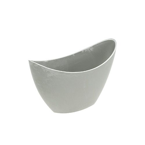 Dekorskål plastgrå 20cm x 9cm H11,5cm 1 st