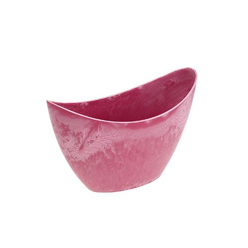 Floristik24 Dekorskål plast rosa 20cm x 9cm H11,5cm, 1st