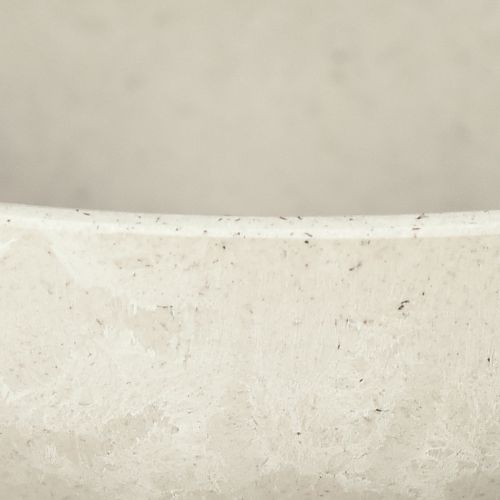 Floristik24 Dekorativ skål med bas plastskål rund krämfärgad Ø19cm H8cm