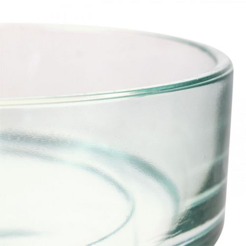 Floristik24 Dekorativ skål glasglasskål rund platt klar Ø15cm H5cm