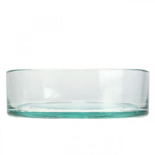 Floristik24 Dekorativ skål glasglasskål rund platt klar Ø15cm H5cm
