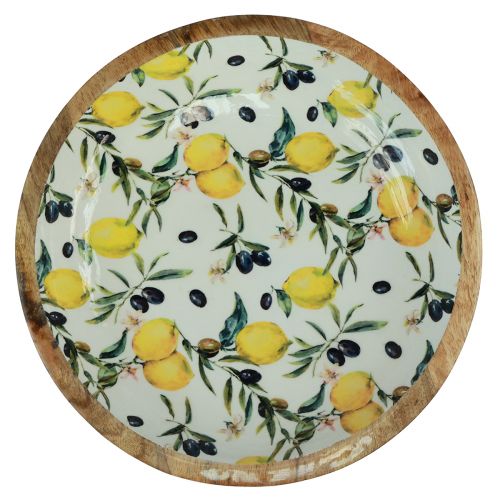 Floristik24 Dekorativ skål träskål citron mangoträ Ø30/24cm set om 2