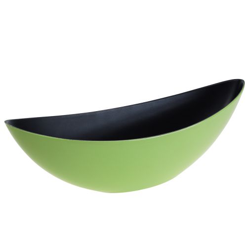 Artikel Dekorativ skål oval växtbåt grön 38,5x12,5x13cm