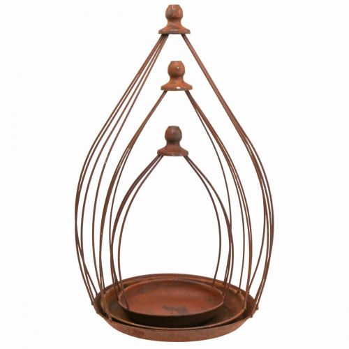 Floristik24 Dekorativ skål rost patina dekoration hängdekor Ø18,5/24,5/27cm