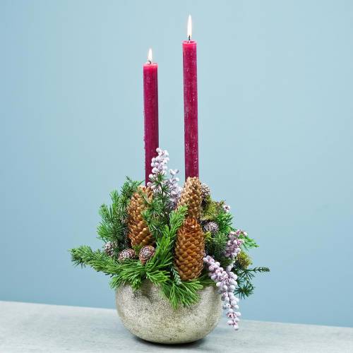 Floristik24 Dekorativ skål champagne metall Ø17cm H11.5cm