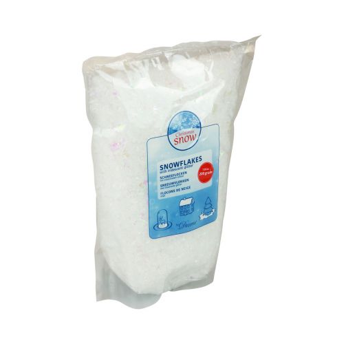 Artikel Falska snö konstgjorda snöflingor snövitt glitter 200g