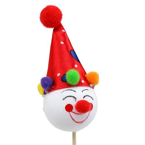 Floristik24 Dekorativ plug clown party dekoration bordsdekoration 6st