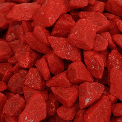 Floristik24 Dekorstenar 9mm - 13mm röda 2kg