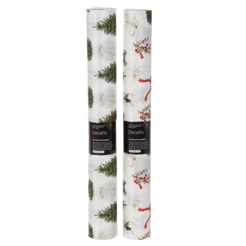 Juldekorationstyg, säljs metervara, 120 cm brett, 2 stycken | Floristik24.se