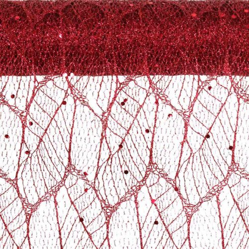Artikel Juldekor Tyg Polyester Röd x 2 diverse 35x200cm