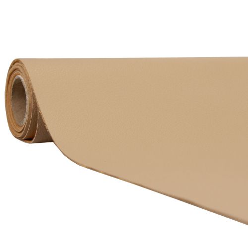 Floristik24 Bordslöpare i konstläder beige dekorativt tyg läder 33cm×1,35m