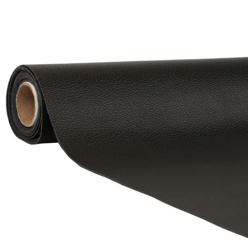 Imiterat läder svart dekorativt tyg svart läder 33cm×1,35m