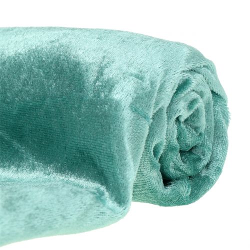 Floristik24 Dekorativt tyg Sammet mintgrönt 140cm x 300cm