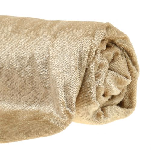 Floristik24 Dekorativt tyg Sammet Sand 140cm x 300cm