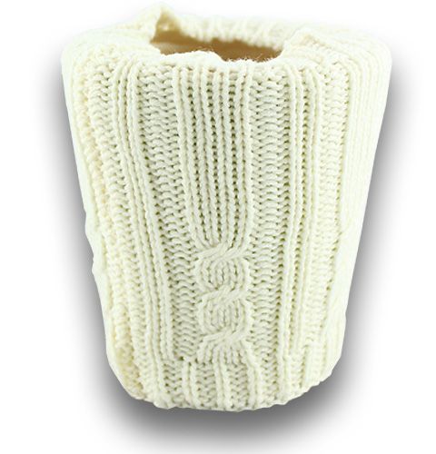 Floristik24 Dekorativt stickat rör 11 x 21 cm grädde 2st