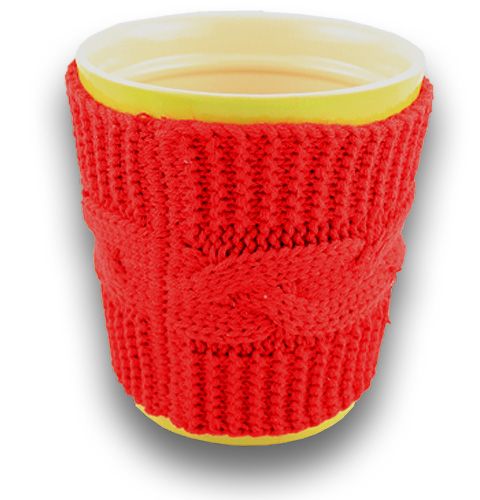 Floristik24 Dekorativt stickat rör 15 x 13 cm rött 2st